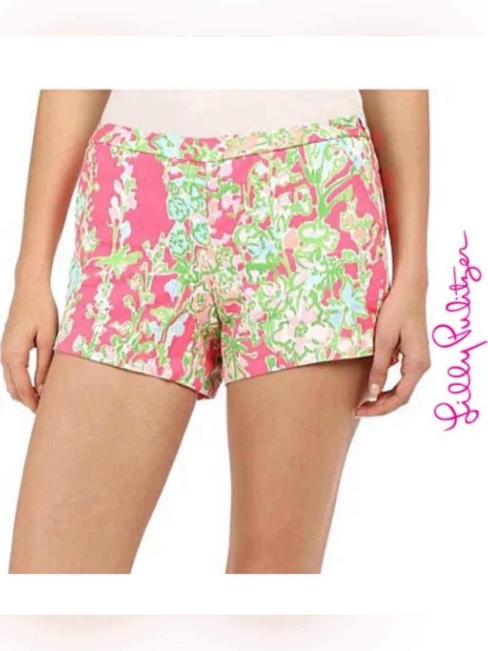 Lilly Pulitzer Adie Short in Southern Charm Flamingo Pink 00